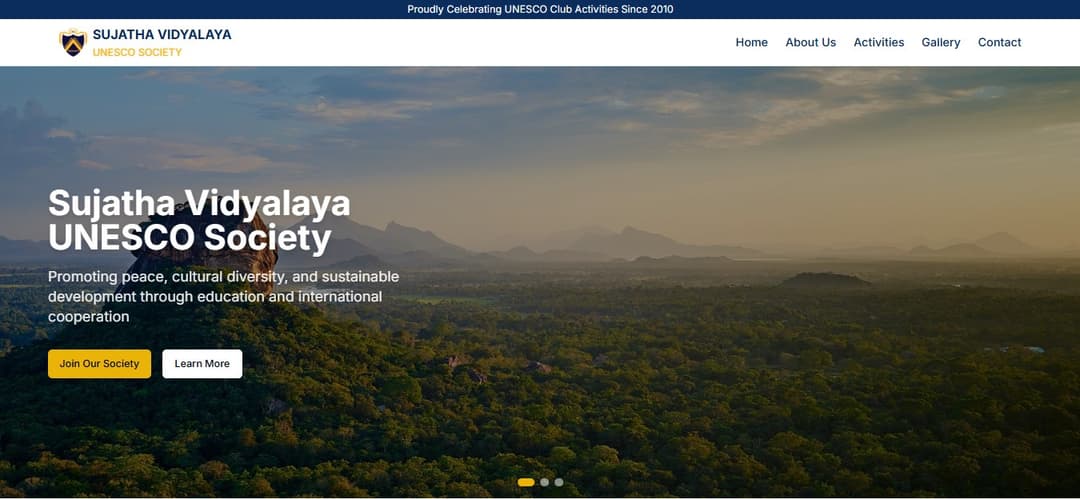 Sujatha Vidyalaya UNESCO Society Website